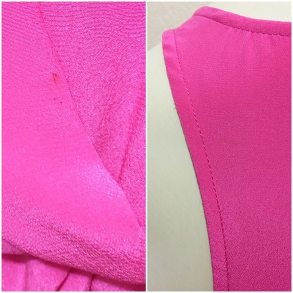 Greylin Small Pink Silk Drape Scoop Neck Dress - Picture 7 of 8